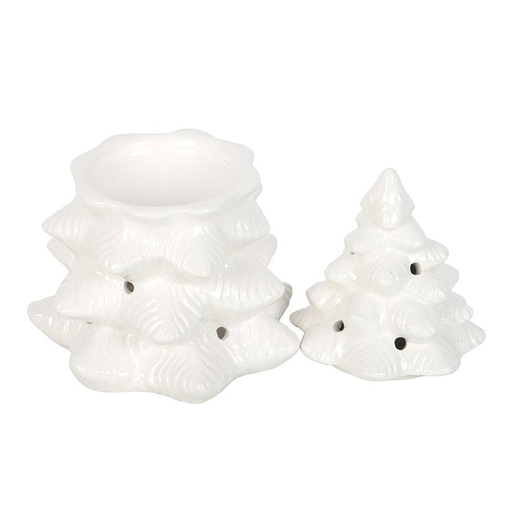 White Christmas Tree Wax Burner