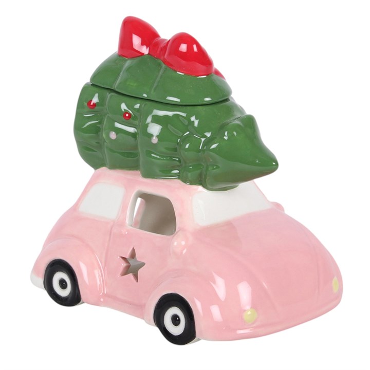 Pink Car with Christmas Tree Burner