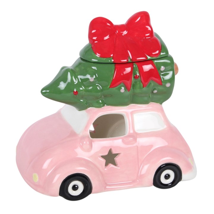 Pink Car with Christmas Tree Burner