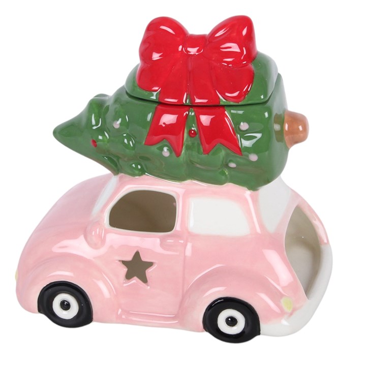 Pink Car with Christmas Tree Burner