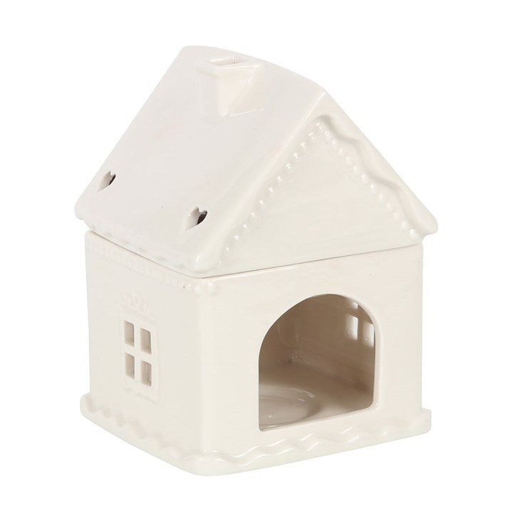 White Gingerbread house wax burner