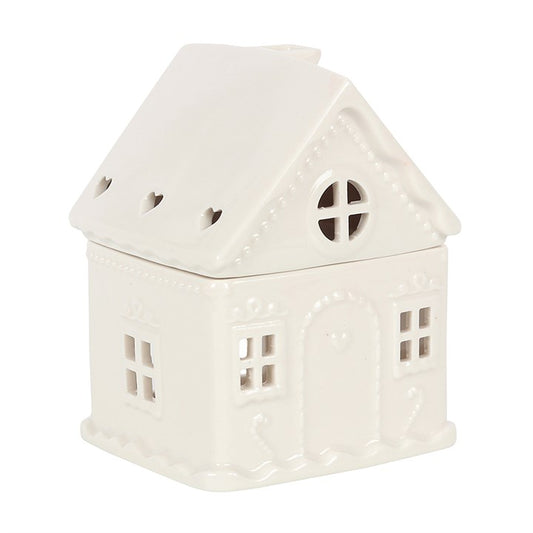 White Gingerbread house wax burner